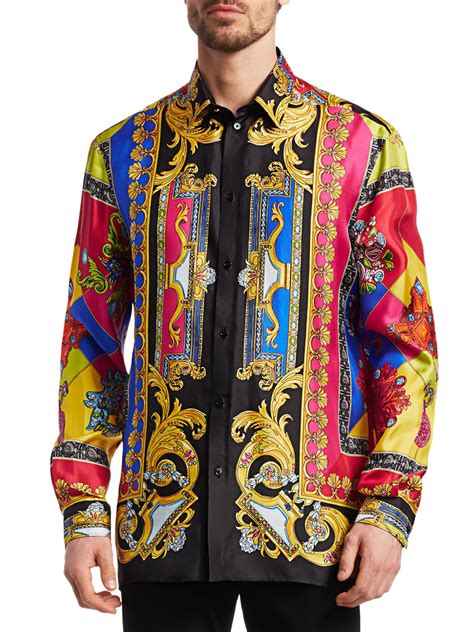 versace button down shirt mens|Versace inspired shirts.